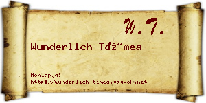 Wunderlich Tímea névjegykártya